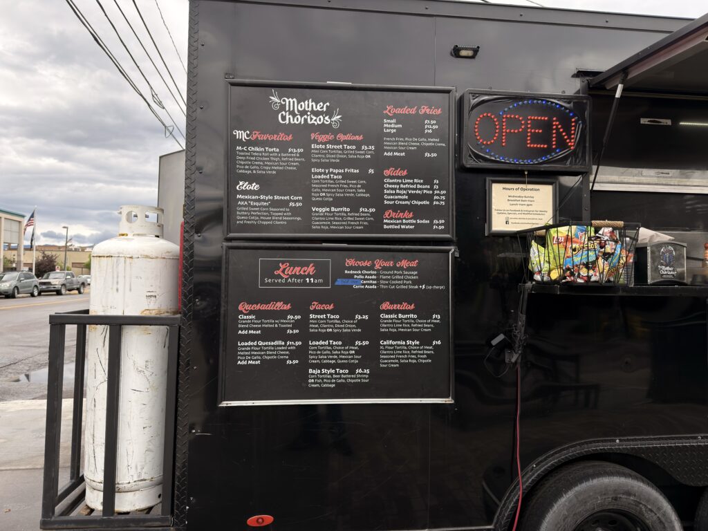 Mother Chorizos Menu